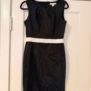 Liz Claiborne Black Dress with White Dots